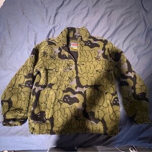 Green and Black Fleece Jacket